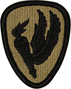 US Army Aviation Center and School OCP Scorpion Shoulder Patch With Velcro